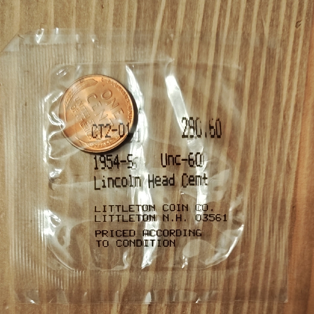 1954-S Lincoln Head Cent Coin